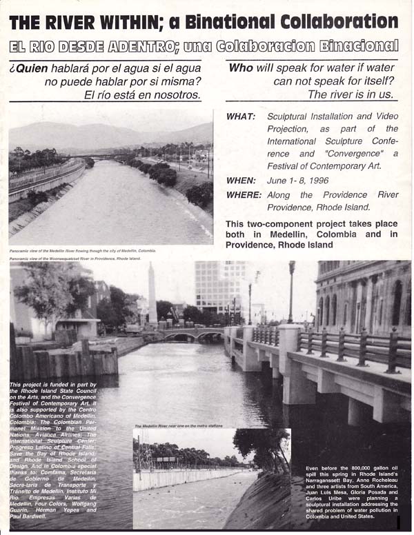 The River Within/El Rio Desde Adentro
Galería de Arte – Centro Colombo Americano, now Galería de Arte Contemporáneo Paul Bardwell