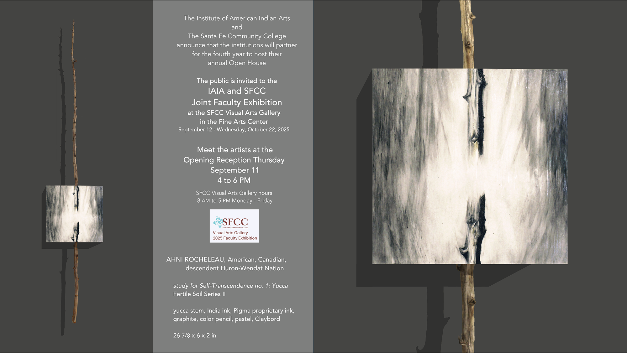 Study for Self-Transcendence No. 1: Yucca, featured in the Visual Arts Gallery 2026 exhibition for Art Faculty at the SFCC