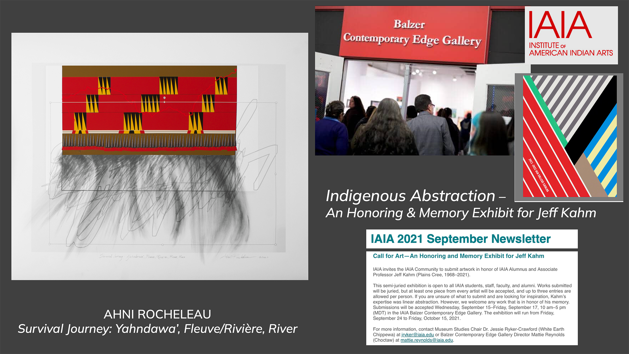 IAIA, the Institute of American Indian Arts”Indigenous Abstraction –An Honoring & Memory Exhibit for Jeff Kahm,” 2021