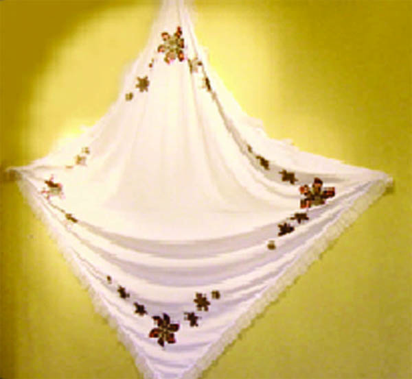Giant Handkerchief

cotton, digital images, lace

L. 84″  W. 84″  D. 2″

$5900