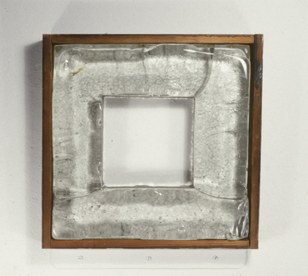 Glass-lined Box

cast glass, wood

H. 10″  W. 10″  D. 2″